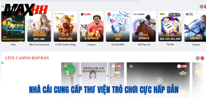 Nhà cái cung cấp thư viện trò chơi cực hấp dẫn